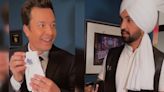 Watch: Diljit Dosanjh and Jimmy Fallon's epic backstage glove swap