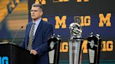 Michigan football's Jim Harbaugh says he can't respond to NCAA's comment on investigation