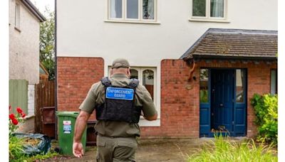 Bailiffs at the house of barrister Eugenie Houston in Naas Co. Kildare