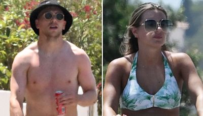 Bowen and Dyer take stroll in Portuguese sunshine after getting engaged on yacht