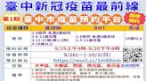 中市提升疫苗覆蓋率 線上預約系統19日啟用