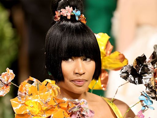 Nicki Minaj Fittingly Wears Florals to the 2024 Met Gala