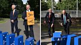 Ed Davey visits Taunton's Vivary Park for a game of dominoes