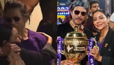 Watch: Ecstatic Shah Rukh Khan kisses wife Gauri after KKR wins IPL 2024 final