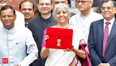 Budget 2024: Nirmala Sitharaman's first pics on of D-Day - Nirmala Sitharaman at Finance Ministry
