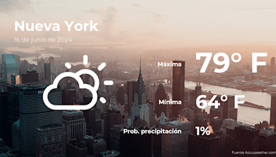 Nueva York: pronóstico del tiempo para este domingo 16 de junio - El Diario NY