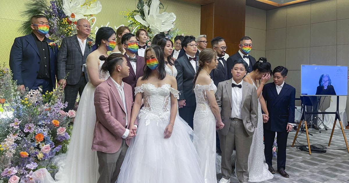 U.S. officiant marries 10 same-sex couples in Hong Kong