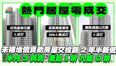 未補地價資助房屋交投創2年半新低 半月僅3買賣 熱門居屋0成交