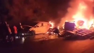 Tragedia en Carretera Central: Quíntuple choque deja un muerto y cuatro heridos en San Mateo