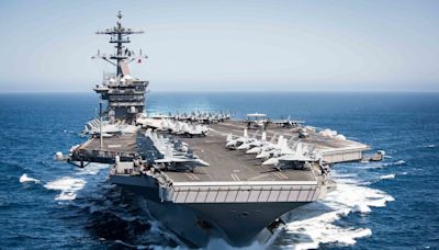 USS Theodore Roosevelt and its carrier strike group arrive in the Middle East