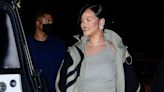 Rihanna Steps Out in a Ruched Minidress and Thigh-High Boots