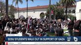 Large pro-Palestine student walkout held on SDSU campus