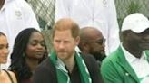 Prince Harry plays volleyball with veterans in Nigeria to promote his Invictus Games