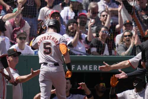 A visit from 'Papa Yaz' and a home run makes for a memorable day for Giants OF Mike Yastrzemski