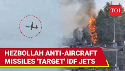 'Direct Hit': Hezbollah Missiles Attack IDF Jets Over Lebanon; Israeli Army Base Bombarded | Watch