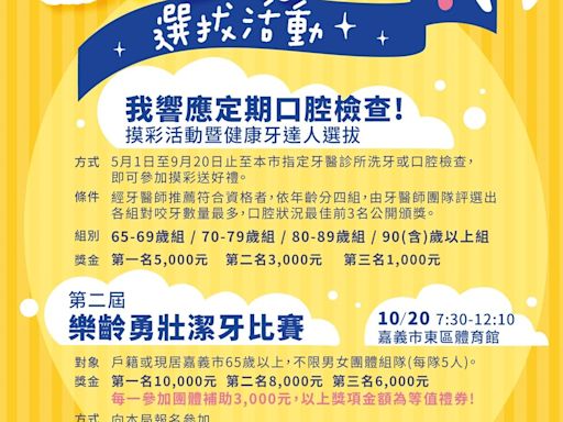 嘉市第二屆樂齡勇壯口腔保健選拔活動開跑 正確刷出健康笑容 | 蕃新聞