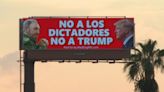 Malestar en el exilio cubano por valla en la autopista Palmetto que compara a Trump con Fidel Castro