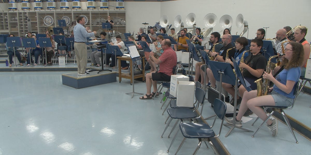 Fairmont Parks & Recreation community band rehearses for summer concerts