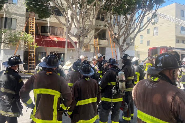 2 injured in fire at apartment complex in SF's Japantown