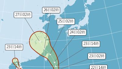 凱米今增強中颱！路徑曝光這2天風雨最猛 靠近台灣時強度達顛峰