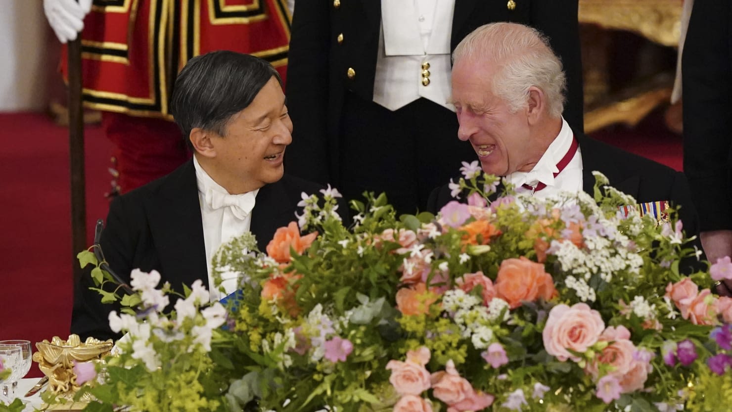 William Smirks at King Charles’ Pokémon Joke During State Banquet