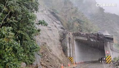 午後大雨 台18線明隧道坍方.雙向交通一度斷