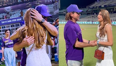IPL 2024: Watch! Shah Rukh Khan hugs Prithvi Shaw’s rumoured girlfriend Nidhhi Tapadiaa after KKR vs DC match
