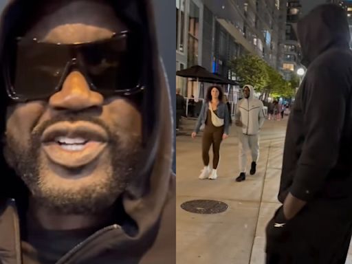 Shaq tries to stroll through downtown Toronto unnoticed, fails miserably in hilarious viral video: 'Can’t go incognito at 7-foot'