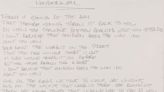 Noel Gallagher’s handwritten lyrics for Wonderwall fetch £46,875 at auction