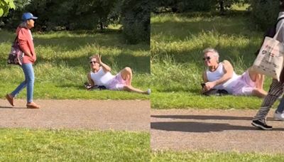 Robbie Williams se sorprende al pasar desapercibido en un parque de Londres