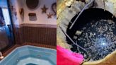 Sorpresa en Michigan: quitó el jacuzzi de su baño y encontró un inquietante túnel subterráneo