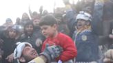 Dramatic video captures moment entire family were pulled from rubble after Syria earthquake