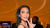 Kim Kardashian Throws Up a Peace Sign Following White House Visit With Vice President Kamala Harris