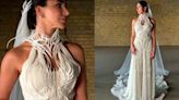 Confeccionan el primer vestido de novia en 3D; tardó un mes en fabricarse