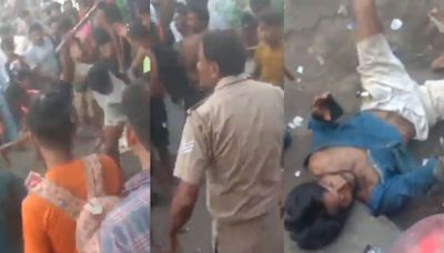 Video: Mob Of Kanwariyas Brutally Beat Up Specially Abled Person In UP's Muzaffarnagar, Cops Save Him