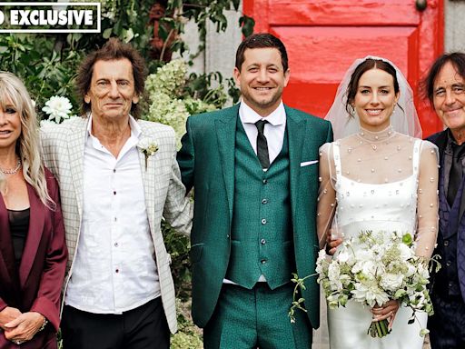 Ronnie Wood's son Tyrone marries Iron Maiden guitarist's daughter Faye