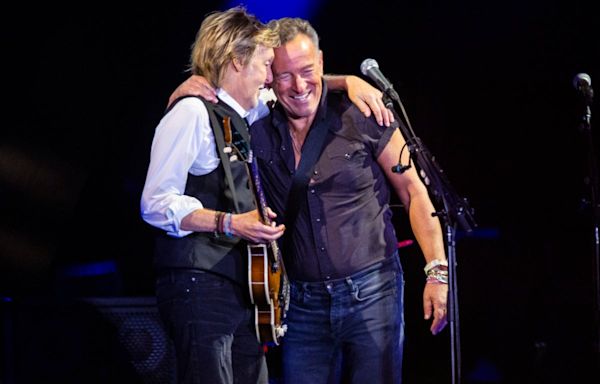 Paul McCartney roasts Bruce Springsteen as he receives prestigious Ivor Novello awards fellowship
