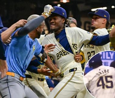 Brewers, Rays throw punches in massive bench-clearing brawl