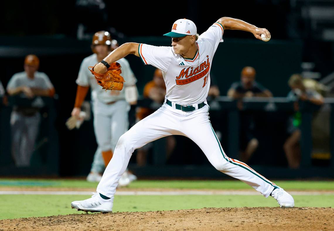 Guardians take Miami Hurricanes pitcher Rafe Schlesinger in fourth round of 2024 MLB Draft