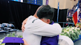 Watch: Navy dad surprises son at San Antonio ISD graduation ceremony