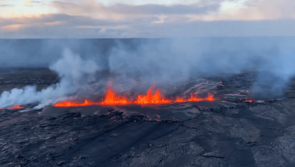 Area of Hawaii's Kilauea volcano erupts for 1st time since 1974