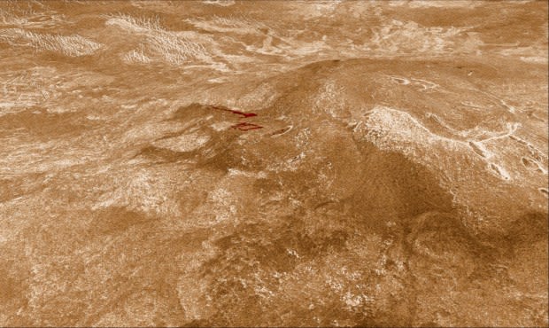 Venus likely has active volcanoes, flowing streams of lava