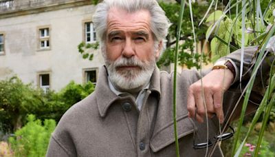 Pierce Brosnan rocks grey beard - but fans compare him to iconic TV ad character