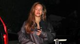 Rihanna Stuns in Leather Coat and Pants as She Goes for Dinner in West Hollywood