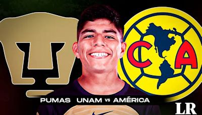 Pumas UNAM vs. América EN VIVO: ¿a qué hora y cómo ver el duelo de Piero Quispe por la Liga MX?