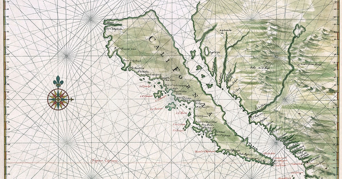 Old Maps Used to Show California as an Island Separate From the Rest of the U.S.