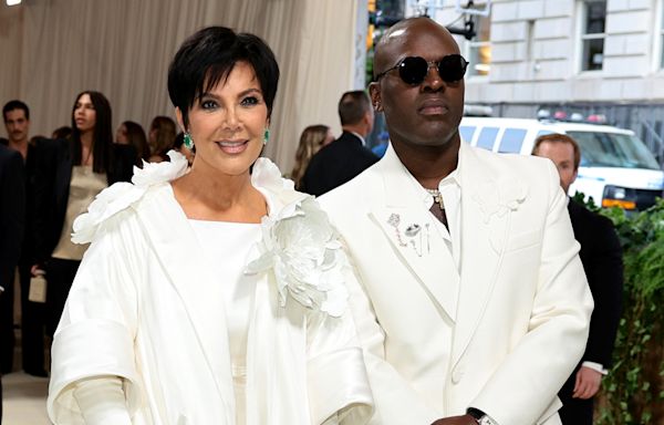 Kris Jenner & Longtime Boyfriend Corey Gamble Match in White at Met Gala 2024