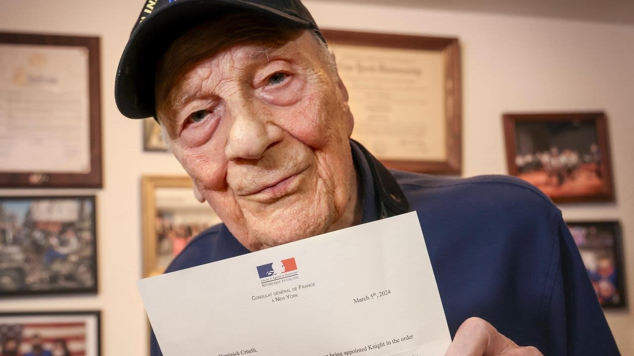 Latest accolade for World War II veteran Dominick Critelli: The French Legion of Honor