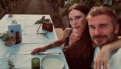 Victoria Beckham enjoys romantic meal with husband David in France