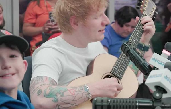 Ed Sheeran visits Boston Children's Hospital, performs for patients